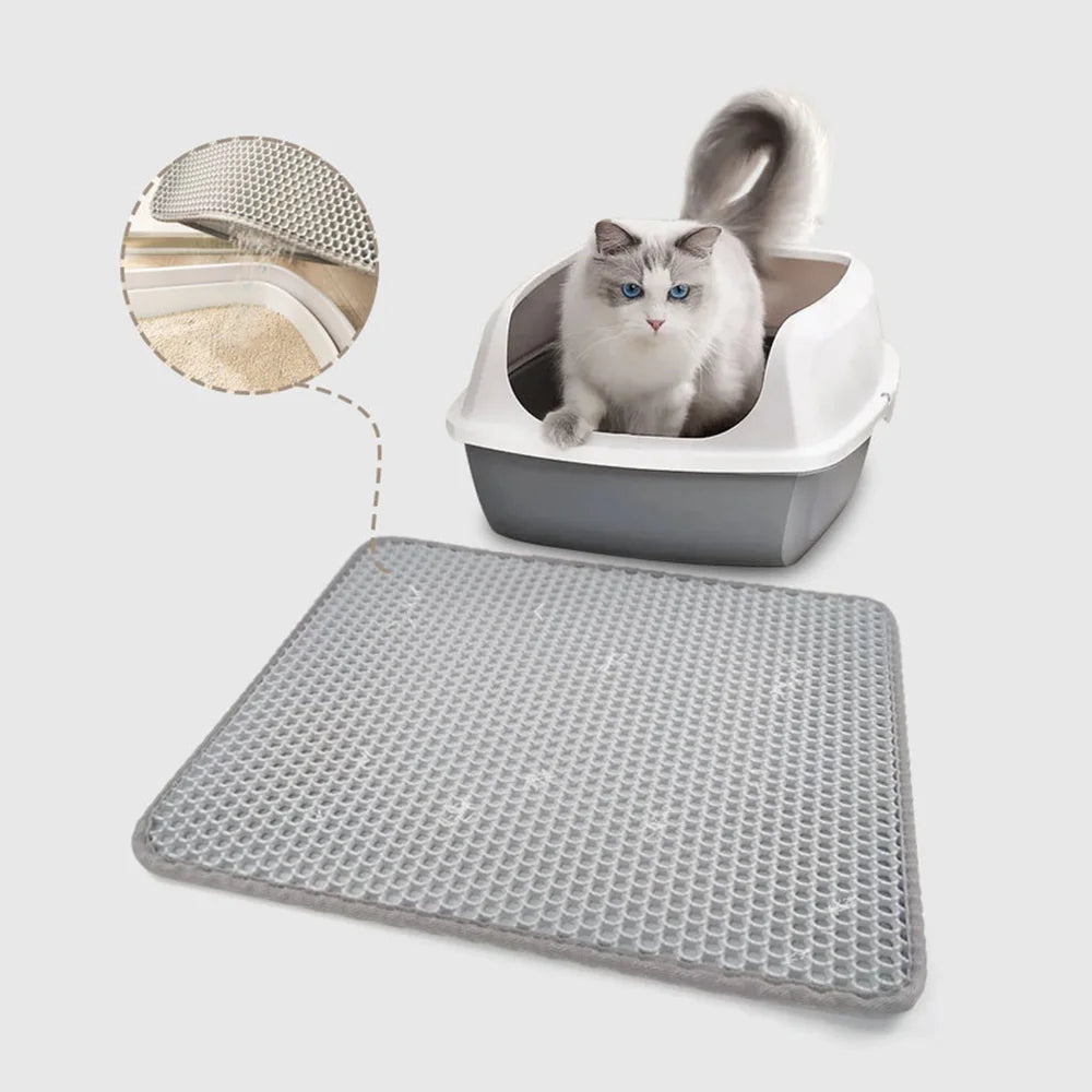 Waterproof Double Layer Cat Litter Box Mat