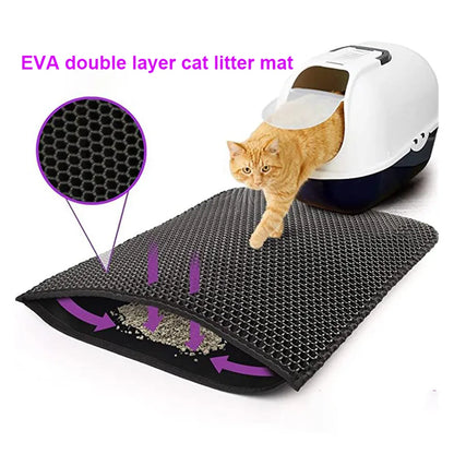 Waterproof Double Layer Cat Litter Box Mat